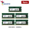 5pcs/lote 100% ADATA DDR4 Memoria para computadora portátil RAM 8GB 3200MHz SO-DIMM RAM DDR4 para laptop