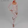 Women's Jumpsuits Rompers Gtpdpllt Shr Lace Bodycon Jumpsuits for Woman Long Slve Sexy Lingerine Outfit Fall Winter Club Outfits For Women Rompers T240412