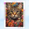 5d Diy Animal Diamond Painting Nuovo 2023 Cool CAT Personality Ramoidery Rinstine Cross Cross Set Decor Regali