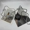 Bröstpaketdesigner läderbältespåse med kedjepunkkedja midjeväska mångsidig klänning dekoration bumbag klassiska kvinnor i midjeband plånbok