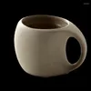 Koppar tefat japansk stil personlig keramisk kaffekopp med bambu tefat hem frukost mjölk mugg kontor eftermiddag te