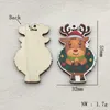 Nouvelle arrivee!100pcs Wood Charm coloré Traw Pendo pour les pièces de boucle d'oreille de Noël faites à la main