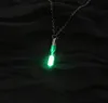 Collier de sablier en verre pendent lueur dans le collier foncé chaîne argentée bijoux joelry femmes cadeaux accessoires de gemmes 3188434
