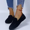 Casual Shoes High Quality Women's Suede Flat Narrow Pointed Rubber Large Ballet 2024