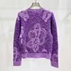 Sigerie maglioni femminili ch xiaoxiangfeng 2023 autunno/inverno nuovo a maniche lunghe a maniche lunghe a maniche jacquard pattern alla moda e personalizzato indossa RDD9