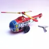 Coleção de adultos engraçados Retro Wind Up Toy Metal Tin The Propeller Aircraft Mechanical Toy Clockwork Figuras de brinquedo Modelo Crianças Presente 240401