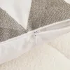 Travesseiro de estilo simples tampa de cor sólida 45x45 toalhas bordadas triângulo geométrico de impressão geométrica Passagem de sofá -sofá