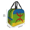 Amazigh Flag Lunch Bag Mężczyznę Kobiet chłodne termiczne izolowane berberyjskie pudełka na lunch dla dzieci szkolne torby piknikowe