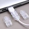 Câles de protecteur transparent Sleents de couverture pour iPhone 14 13 12 Pro Max Samsung Xiaomi Cable Câble câble Clips Protector Clips