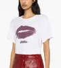 24SSS ISABEL MARANT NOUVEAU NICHE Designer T-shirt Classic Hot Lip Imprimé décontracté polyvalent Coton Coton Coton Pilor Lover Tees Top Femmes Polos à manches courtes