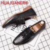 Casual Shoes Men Loafers Classic Leather Elegantes Tassel Male Dressing Spring Autumn Non-Slip Crocodile Pattern