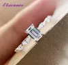 Elsieunee 100 925 Sterling Emerald Cut Simulated Diamond Wedding Ring Fashion Bijoux Gift For Whole 2112172992282