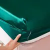 Luxury Rayon Satin Fitted Sheet Set Silkesly Soft Bed Sheets Set With Elastic Band Bekväm Slät sängblad Madrass Cover Queen 240401