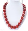 NATUREL 1012 Collier de perles rondes d'herbe rouge 1012