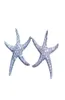 Estrelas do estilo de estrela do mar branco preenchido de ouro branco 5A Clear Diamond CZ Brincos de casamento de casamento para mulheres Festival Gre presente9892005