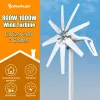 Eu Brésil RU en stock 1000W Éolienne 8 lames Générateur Portable Energy Free With MPPT Hybrid Controller Moulin à vent