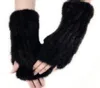 Koreańska wersja nowych wełnianych rękawiczek nork żeńskie rękawiczki Halffinger średniej długości skóry z nadgarstkiem 2866122