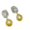 Pendientes colgantes impresionantes Pearl Pearl Pearring 925 Earings de plata esterlina para mujeres caídas