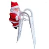 Party Supplies Q6PE XMAS Home Decoration Electric Christmas Santa For Doll med Bag Climbing Ladder