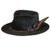 Basker y166 cowboy hatt fedoras western kortbrimmad för kvinnor man casual wear unisex