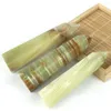 Figurines décoratives 1pc Natural Afghanistan Jade Obelisk Quartz Crystal Wand Point Guérison 70g