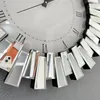 Wall Clocks 55 55CM Fashion Light Luxury Home Decor Clock Creative Stick Mirror Silent High-grade Round