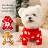 Dog Apparel Cats Puppy Christmas Costumes Clothes Pet Year Santa Design Dot Four Feet Leisure Wear Small Dogs Festival