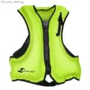 Life Vest Buoy Adult life jacket inflatable swimming vest for snorkeling equipment swimming drifting surfing water sports life savingQ240412