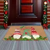 Gnome nain nain de Noël paillasson de bienvenue panneau tapis de porche de porche de porche santa claus nat de porte décorations de Noël 40x60x0,7 cm