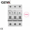 Geya Gym9H 3P MCB 6A-63A 10KA MINI DISYUNTOR DIN Rail Circuit Breaker 6A 10A 16A 20A 25A 32A 40A 50A 63A AC TYPE MCB 400V