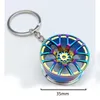 Nyckelringar Creative Gift Car Metal Keychain Turbo Gear Hub Pendant Broms Disc stötdämpare Pendant 240412