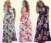 2019 Impression florale Boho Beach Robe Femme Long Maxi Robe Summer Femmes Femmes Courte Couchée Soirée Femme Femme Robe Casual Vesti5198763