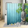 Vintage Bouddha Zen Curteains de douche en pierre noire verte bambou orchidée spa rideau de bain asiatique polyester tissu de salle de bain décoration de salle de bain crochets