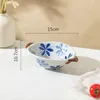 Ciotole in stile giapponese in ceramica immergere i contorni da 4 pollici per la preparazione della cucina snack e soia