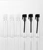 DHL 1ML Mini Glass Perfume Bottle Small Glass Parfume Parfume Образец испытательный тестер с прозрачными черными започками 1000pcs9220700
