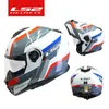 Casques de moto LS2 FF908 Flip Up Casque Double Lens Modulaire avec Sun Visor Casco Moto Capacete CE Certification