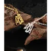 Colliers pendentiels de la chaîne de céles de conception de niche texture sensorielle simples branches sauvages S925
