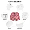 Glitter Stripes Pattern Board Shorts Summer Christmas Candy Y2K Funny Beach Short Pants Men Sports Breathable Beach Trunks 240401