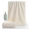 Towel Coral Velvet Cut Edge Plain Wash Soft Face For Home Polyester Bath Towels Bathroom