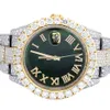 Luksusowe wyglądające w pełni obserwuj mrożone dla mężczyzn Woman Top Craftsmanship Unikalne i drogie Mosang Diamond 1 1 5A zegarki dla Hip Hop Industrial Luxurious 9498