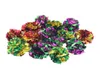 6st Lot Diameter 5cm Mylar Crinkle Ball Cat Toys Interactive Colorful Ring Paper Pet Toy for Cats Kitten1301o3048020