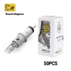 Leveranser Solong 50st/Box M1 Big Saver Single Magnum Tattoo Needles Revolution Cartridge Shader #10 (0,30 mm) #12 (0,35 mm nål)