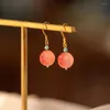 Gestüt Ohrringe Crystal Peach Pink Dangle Creative Party Schmuck Weihnachtsgeschenkjahres Valentinstag für Familienfreunde