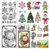 Weihnachten Bell Snowflake Clear Stamp, Frohe Weihnachten Wünsche PVC -Briefmarken für DIY Scrapbooking, Fotoalbum dekorativ, Karten