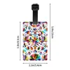 Mexicaanse otomi vogels bloemen borduurwerk bagage tag folk bloemen kunst reistas koffer privacy cover id label