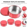 Bouteilles de rangement 4 pcs Biscuit Biscuit Cookie Cookie Tins Poids de Noël Snack Conteneur Round Craquettes Small Gâteau