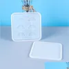 Moldes Molde de caja de almacenamiento de pestañas con tapa Sile Falso Falso Bandeja Resina Resina Organizador de contenedores Casting Epoxy Art Drop d Dhgarden Dhxev