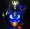 Ice Buckets And Coolers LED Bucket Chargeable Color Changing Wine Cooler Crown Champagne Holder Drinks Beer Rack BarWeddingHome 1041360