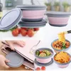 Bowls 3pcs Folding Bowl Outdoor Camping With Lid Silicone Children's Portable Office Lunch Box Set Can Be Folded