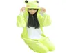 Unisexe Men femme femme vêtements adultes pyjamas cosplay costume animal cache-couche de nuit animaux de dessin animé Cosplay Frog mignon somnifère 1172632